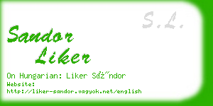 sandor liker business card